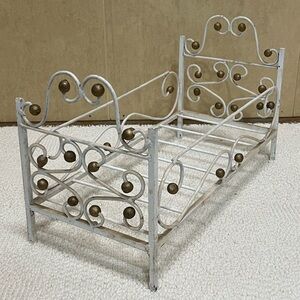 Vintage Wrought Iron Doll Bed